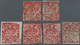 (*) Indien - Feudalstaaten: JAMMU & KASHMIR 1868: Six Unused Singles Of ½a. Red, Printed In Watercolor O - Other & Unclassified