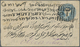 GA Indien - Feudalstaaten: JAMMU & KASHMIR, 1867, 1/2 Anna Ultramarine On Backside Of 1/2 Anna Statione - Andere & Zonder Classificatie