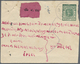 GA Indien - Feudalstaaten: MORVI 1934: Two Postal Stationery Envelopes 6p. Green (diff. Shades) Used Re - Andere & Zonder Classificatie