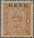 (*) Indien - Feudalstaaten: TRAVANCORE-COCHIN 1949: 1a. Orange Optd. "U.S.T.C.", Variety "Raised Stop Af - Andere & Zonder Classificatie