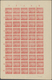 (*) Indonesien - Vorläufer: 1949, Revolution Period In Java, 100 Sen Red Imperforated, Complete Sheet Of - Indonesië
