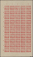 (*) Indonesien - Vorläufer: 1949, Revolution Period In Java, 150 Sen Red Imperforated, Complete Sheet Of - Indonesia