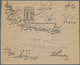 Br Irak - Stempel: 1914, "KERBELA" C.d.s. On Registered Cover Bearing 1 Pia. Blue And 2 Pia. Slate 1913 - Irak