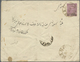 GA Iran: 1880 Ca., Two Used Postal Stationery Envelopes, One Addressed To Paris, Toned Spots, Some Crea - Iran