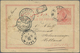 GA Iran: 1896-1902, Two Used Postal Stationery Cards Addressed To Netherlands And Belgium With Arrival - Iran