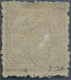 Japan: 1874, Cherry Blossom, 6 Sen Violet Brown, Native Laid Paper, Syllabic 12 ("wo"), Black Dot Sp - Andere & Zonder Classificatie