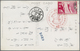 Japanische Post In China: 1909/37, Four Cards: Kiku 4 S. Tied "DAIREN 3.10.09" Via "CHANGCHUN-S 4.10 - 1943-45 Shanghai & Nanking