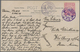 Delcampe - Japanische Post In China: 1909/37, Four Cards: Kiku 4 S. Tied "DAIREN 3.10.09" Via "CHANGCHUN-S 4.10 - 1943-45 Shanghai & Nanking