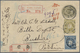 GA Japan - Ganzsachen: 1888/99, To Bushire: Koban Small Size Envelope 2 S. Uprated Kiku 8 S., 10 S. Tie - Postcards