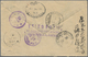 GA Japan - Ganzsachen: 1888/99, To Bushire: Koban Small Size Envelope 2 S. Uprated Kiku 8 S., 10 S. Tie - Postcards