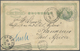 GA Japan - Ganzsachen: 1892, UPU Card Thick Paper 3 S. Canc. "YOKOHAMA 14 IX 94" Via SF And NY To Staff - Postcards