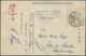 Lagerpost Tsingtau: Fukuoka, 1917, Preprinted Easter Greetings And Large Vermilion Writing Permit Se - China (offices)