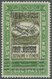 * Jemen: 1947, Prince's Flight To United Nations, 14b. Green/olive With Double Black Overprint, Mint O - Yemen