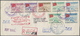 Br Jemen - Königreich: 1964 (5.10.), Registered Airmail Cover Bearing 9 Different Stamps Incl. Red Cros - Yemen