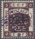 * Jordanien: 1923, 5/10 P. On 5 P. Violet With Double Violet Handstamp And Normal Black Overprint, Min - Jordan