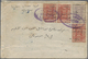 Br Jordanien: 1923. Envelope (small Faults/bend) Addressed To Yemen Bearing Transjordan Yvert 45, ¼p Ca - Jordan