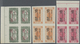 (*) Jordanien: 1924, Saudi Arabia King Ali Issue Six Values In Overprinted Imperf Blocks Of Four, No Gum - Jordan