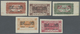 * Jordanien: 1925, Overprint Provisionals On Hedschas Stamps, Five Values Imperforated, Lightly Hinged - Jordanie