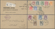 Br Jordanien: 1941, Definitives "Emir Abdullah", 1m. To £P1, Set Of 14 Stamps On Large Sized (folded) R - Jordanie