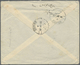 Br Jordanien: 1941. Air Mail Envelope Addressed To England Bearing SG 199, 10m Scarlet, SG 200, 15m Blu - Jordan