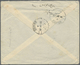 Br Jordanien: 1941. Air Mail Envelope Addressed To England Bearing SG 199, 10m Scarlet, SG 200, 15m Blu - Jordanië