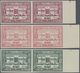 ** Jordanien: 1947, Parlament Imperf Set 1947 In Margin Pairs, Mint Never Hinged, Very Fine - Jordanië