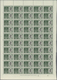 ** Jordanien: 1953, Accession To The Throne, 1f. And 4f., Two Values Each As (folded) Sheet Of 50 Stamp - Jordanie