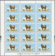 Delcampe - ** Jordanien: 1967, Animals, Perforated, Complete Set Of Six Values As Sheets Of 15 Stamps With Printer - Jordan