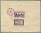 Br Kambodscha: 1954, Registered Airmail-letter (small Tear) Bearing 10 $, 3x 1 $ And 50 C With Imprint - Cambodja