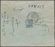 Br Kuwait: 1931. Envelope (light Bend) Addressed To Lndia Bearing SG 20, 3a Blue Tied By Kuwait Double - Kuwait