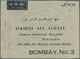 Br Kuwait: 1938. Air Mail Envelope (top Shortened) Addressed To India Bearing SG 21, 3a Carmine And SG - Kuwait