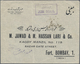 Br Kuwait: KUWAIT, 1947. Air Mail Envelope Addressed To Lndia Bearing SG 53, ½a Purple And SG 57, 2a Ve - Koeweit
