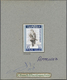 Kuwait: 1965. The UNIQUE 45 F Handpainted Essay On De La Rue Archive Card, Showing A "Saker Falcon" - Kuwait