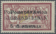 * Libanon: 1924, Airmails, 5pi. On 1fr. Red/olive With Double Overprint, Mint O.g. With Hing Remnant, - Libanon