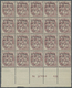 ** Libanon: 1924, 0.10pi. On 2c. Lilac-brown, Bottom Marginal Plate Block Of 20 (slightly Separated At - Libanon