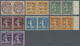 */** Libanon: 1924/1925, Bilingual Overprints, Ten Values As Horiz. Pair (8) Resp. Block Of Four (2), One - Libanon