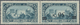 ** Libanon: 1926, 7.50pi. On 2.50pi. Greenish-blue, Horiz. Pair, Right Stamp With Inverted Overprint, L - Libanon