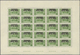 ** Libanon: 1927, "Republique Libanaise" Overprints, 0.50pi. Yellow-green, Pane Of 25 Stamps With Doubl - Lebanon