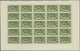 ** Libanon: 1928, "Republique Libanaise" Overprints, 0.50pi. Green, Pane Of 25 Stamps Showing Variety " - Lebanon