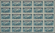 ** Libanon: 1928, "Republique Libanaise" Overprints, 7.50pi. On 2.50pi. Greenish Blue, Block Of 25 Stam - Lebanon