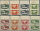 ** Libanon: 1936, Tourism, Complete Set Of Eight Values As IMPERFORATE Top Marginal Vertical Pairs, Unm - Libanon