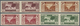 * Libanon: 1936, Tourism And Sports Complete Set Of 8 Imperf Pairs, Mint Light Hinged, Very Fine, A Ve - Lebanon