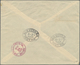 Libanon: 1938, Medical Congress, Complete Set (3pi. Toned Perfs) On Registered Airmail F.d.c. (pre-p - Libanon