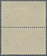 **/* Libanon: 1943, 6pi. On 7.50pi. Carmine, Overprint Proof Vertical Pair, Top Stamp With INVERTED GREEN - Libanon
