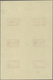 **/* Libanon: 1943, 2nd Anniversary Of Independence, Combined Proof Sheet In Red On Gummed Paper, Showing - Libanon