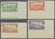 ** Libanon: 1943, Independence Airmails 25pia. To 500pia. IMPERFORATE Set From Lower Right Corner, Mint - Lebanon