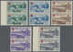 ** Libanon: 1947, RED CROSS Complete Set In Vertical Pairs (12.50pia. And 100pia. From Margin), Mint Ne - Lebanon