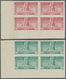 **/* Libanon: 1948, UNESCO Airmails Complete Set Of Five In IMPERFORATE Blocks Of Four From Different Cor - Lebanon