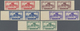 ** Libanon: 1949, Definitives "Byblos", 7.50pi. To 50pi., Complete Set Of Five Values, Imperforate Hori - Lebanon