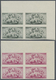 ** Libanon: 1950, Conference Of Leban. Migrants Complete Set Of Six In IMPERFORATE Blocks Of Four From - Lebanon